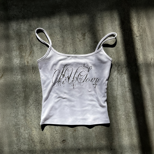 White "seeUSoon" top